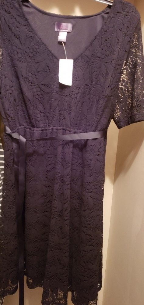 Black Lace Maternity Dress